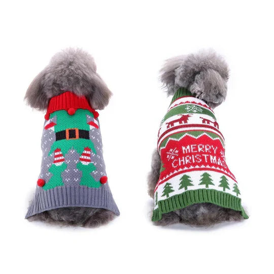 Christmas Dog Jumper With Snowflakes