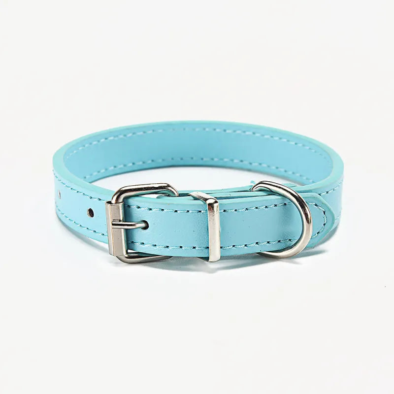 Colorful Leather Collar For Dogs - Adjustable And Durable