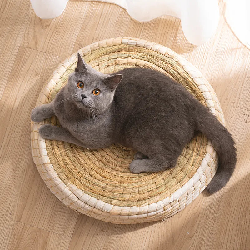 Handmade Cat Nest - Soft Round Pet Bed Made From Natural Materials