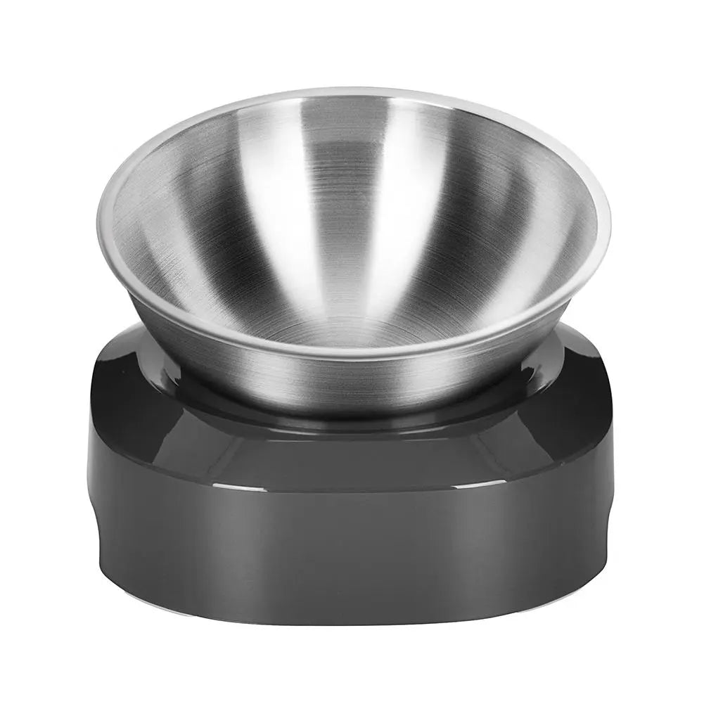 Double Bowl For Cats Made Of Stainless Steel With Stand