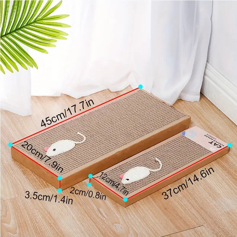 Cat Scratching Board - Robust Scratching Mat With Play Motif