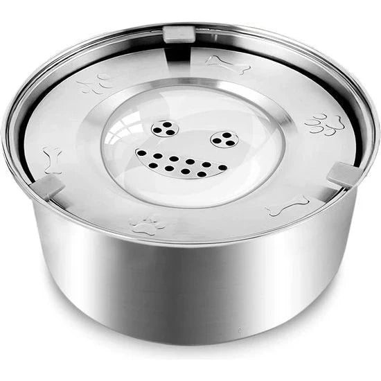 Stainless Steel Dog Water Bowl with Spill-Stop Function