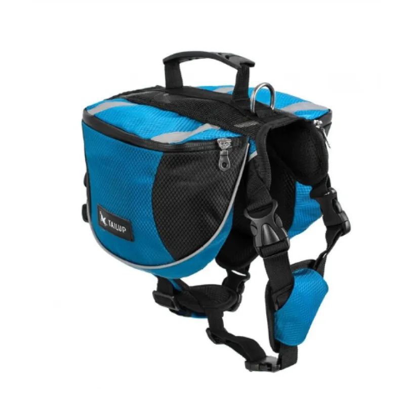 Dog Backpack For Outdoor Activities - Adjustable And Waterproof In Red And Gray