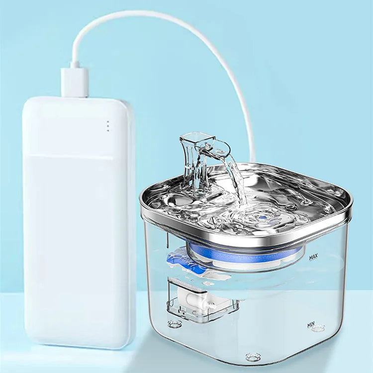 Automatic Drinking Fountain For Cats And Dogs - Quiet Water Dispenser With Filter