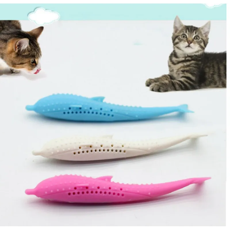 Silicone Pet Toy In Whale Shape Chew Toy For Cats And Small Dogs