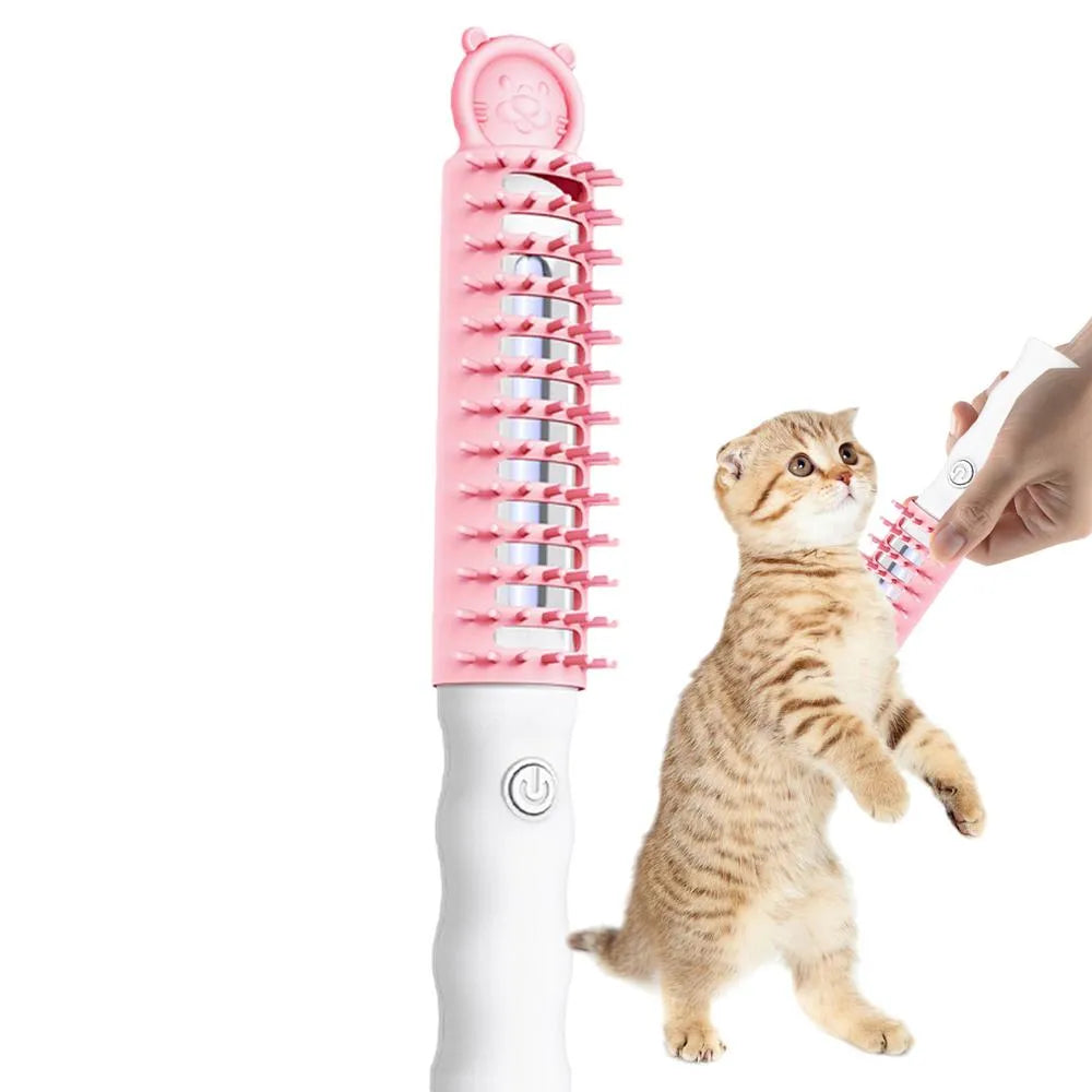 Electric Pet Brush with Heat Technology for Gentle Coat Styling
