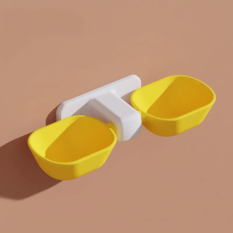 Wall Mount Food And Water Bowls For Pets - Space - Saving And Practical