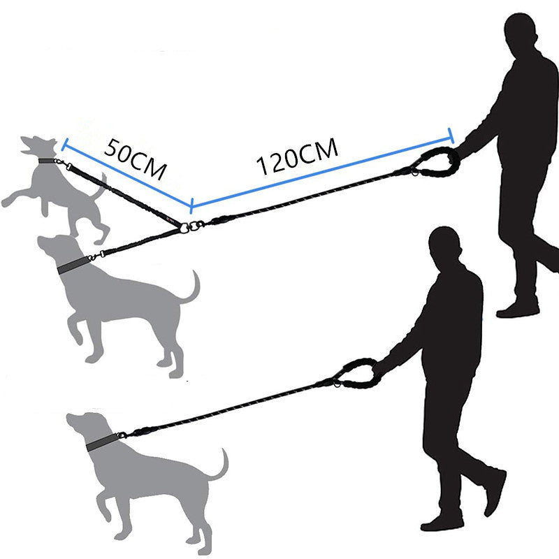 Anti-Tangle Double Dog Leash