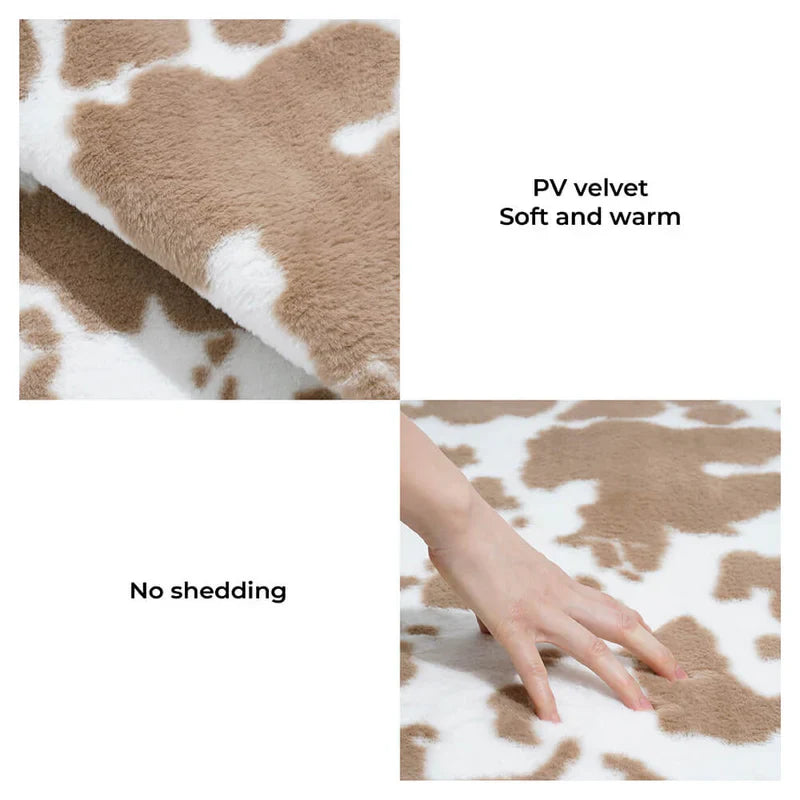 Modern Pet Blanket With Cow Print