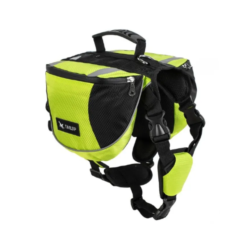 Dog Backpack For Outdoor Activities - Adjustable And Waterproof In Red And Gray