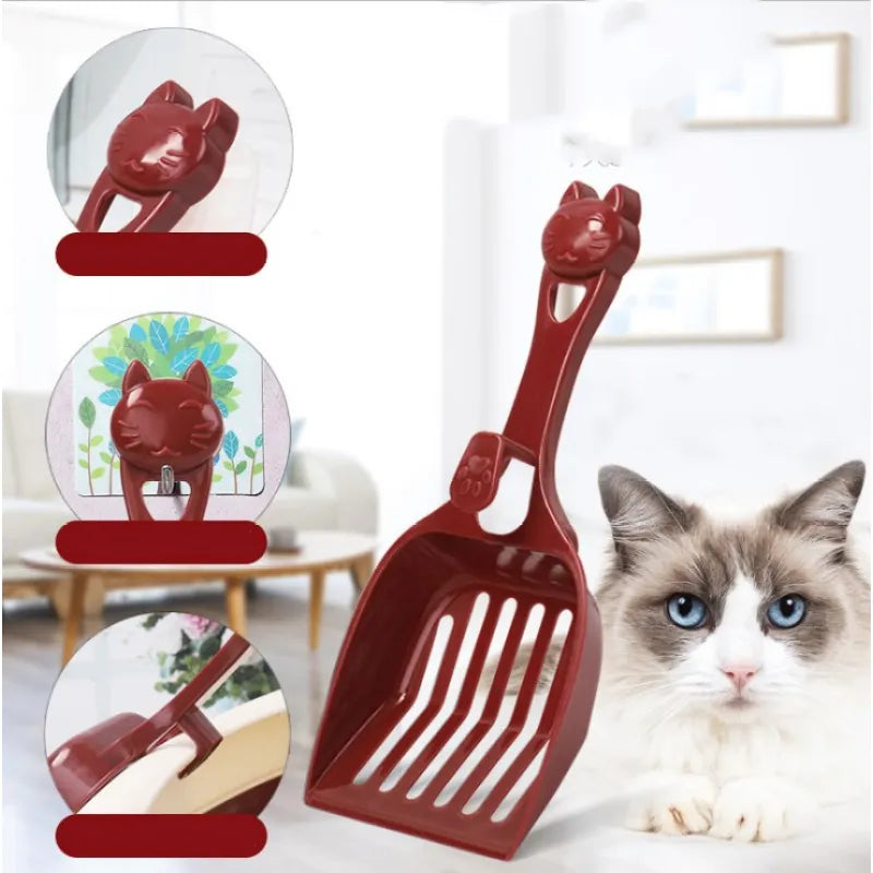 Cat Litter Scoop With Cat Head Design - Practical Scoop For The Litter Tray