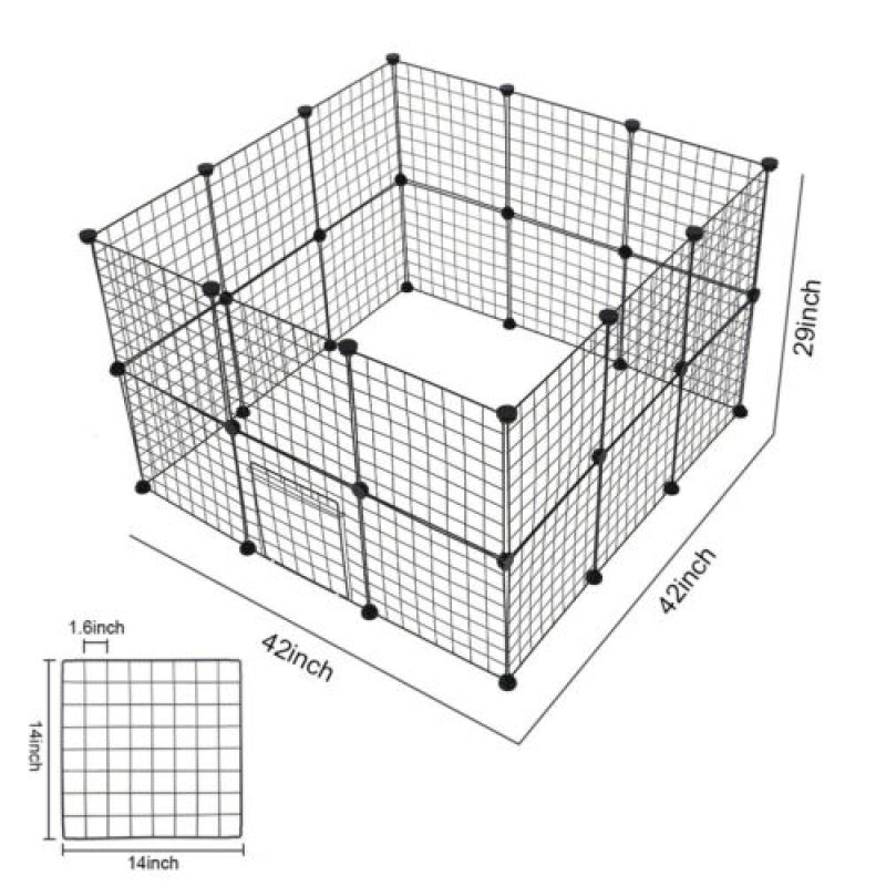 Wire Dog Kennel - Flexible Dog Playpen With Door For Pets