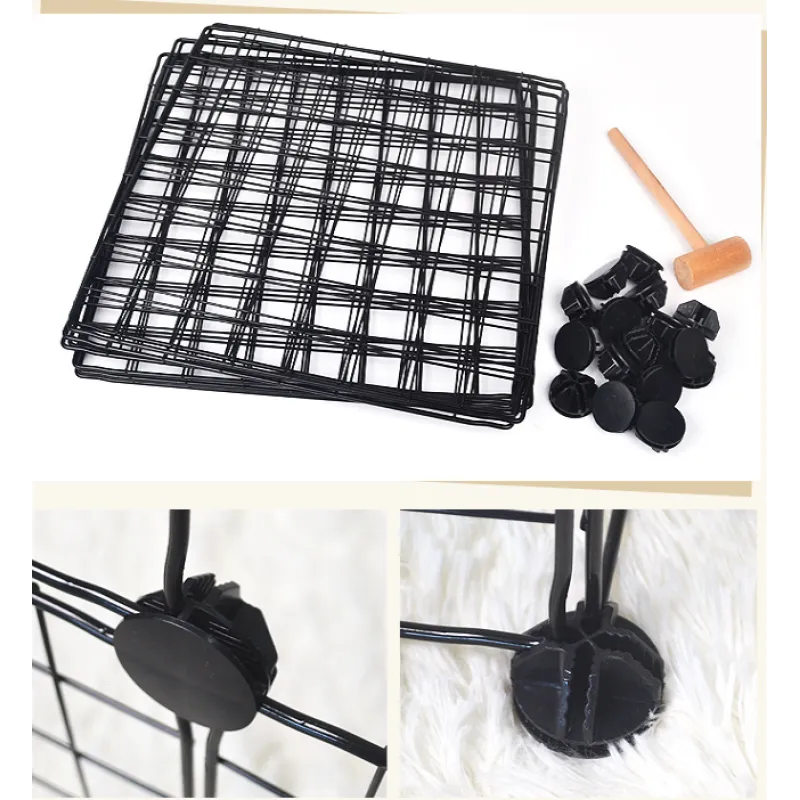 Wire Dog Kennel - Flexible Dog Playpen With Door For Pets