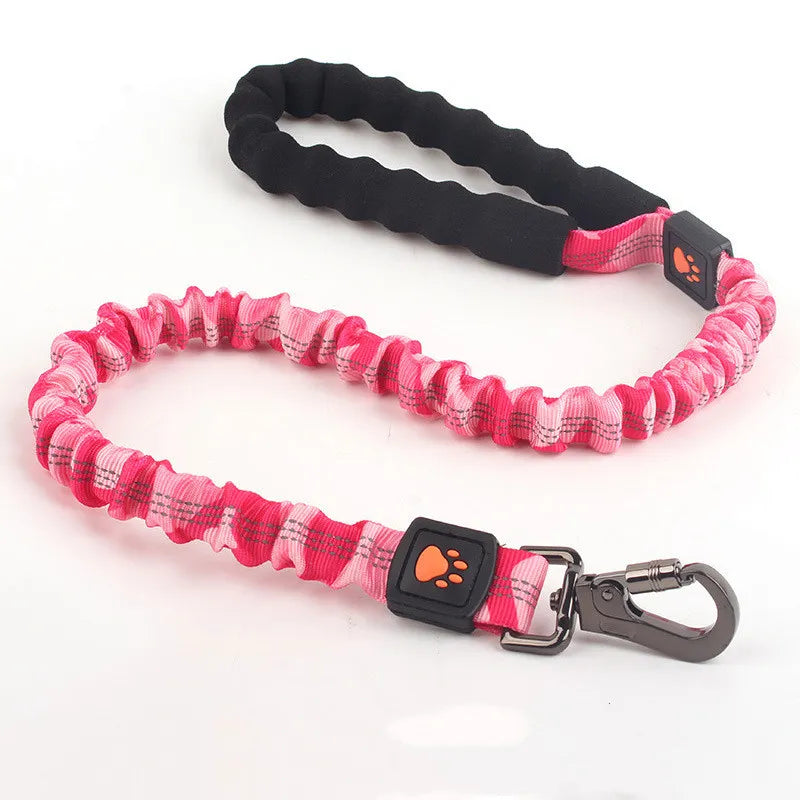 Elasticated Dog Lead With Shock Absorption - Adjustable Nylon Lead For Dogs