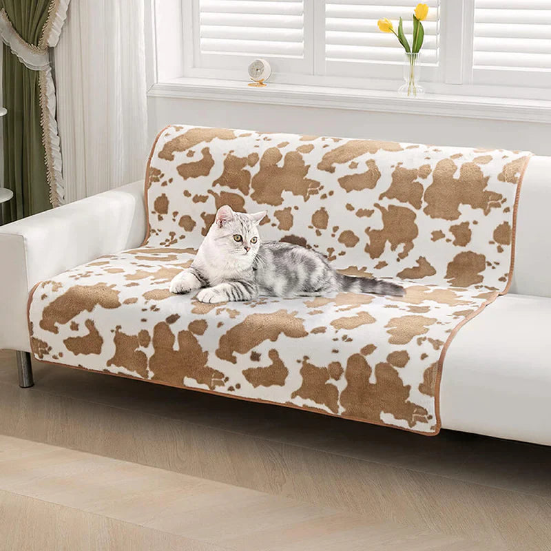 Modern Pet Blanket With Cow Print