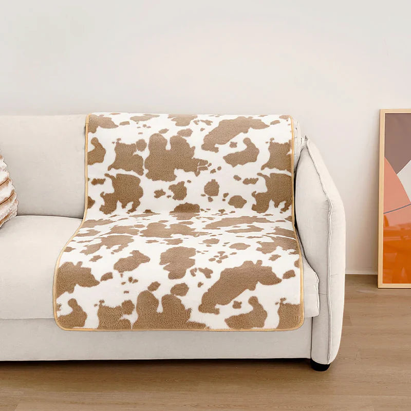 Modern Pet Blanket With Cow Print