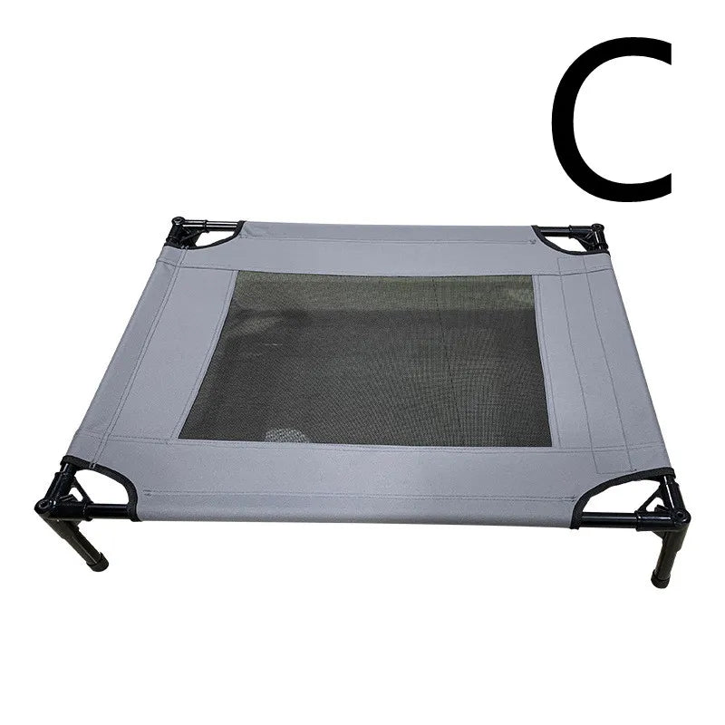 Elevated Dog Bed With Sun Canopy - Breathable Outdoor Lounger For Dogs