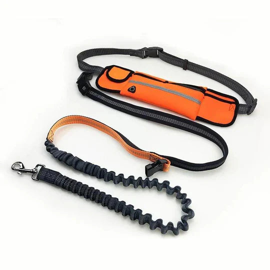 Free - Handed Running Lead With Hip Belt For Dogs