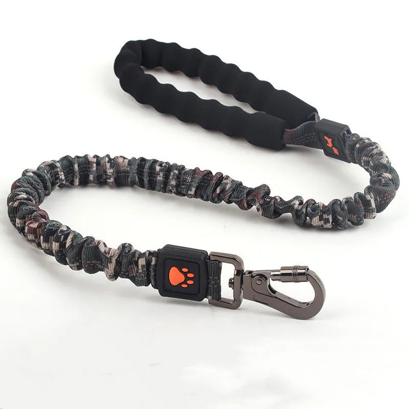 Elasticated Dog Lead With Shock Absorption - Adjustable Nylon Lead For Dogs