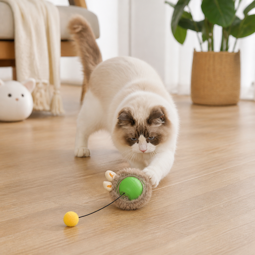 Interactive Play Ball With Tail For Cats