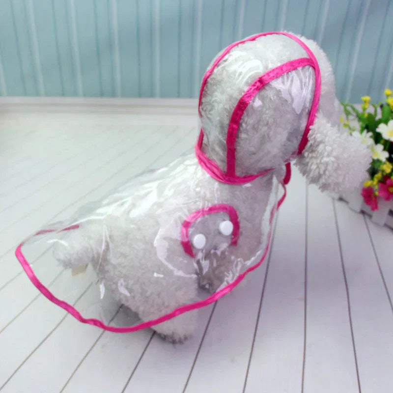 Transparent Waterproof Dog Raincoat