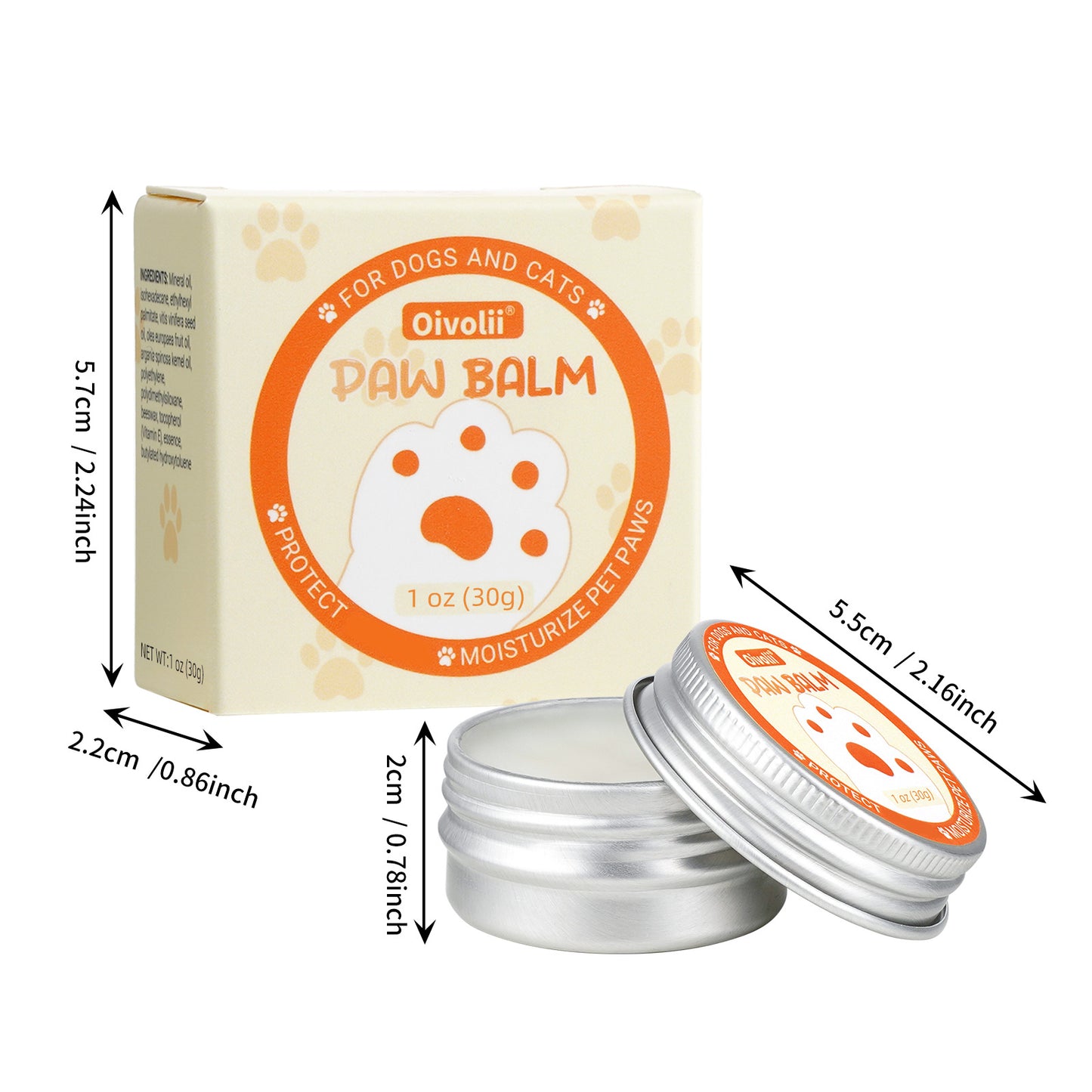 Paw care cream for cats