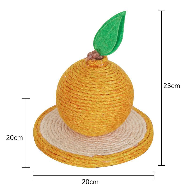 Cat Scratching Orange Made Of Sisal