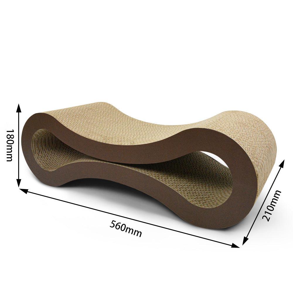 Luxurious Infinity Cat Scratching Bed Made of Cardboard