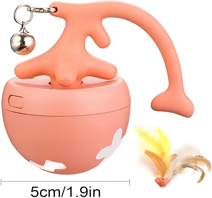 Interactive Cat Play Ball With Feathers