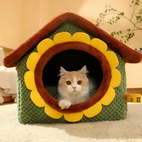 Cozy Cat Plush Tent Bed