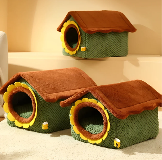 Cozy Cat Plush Tent Bed