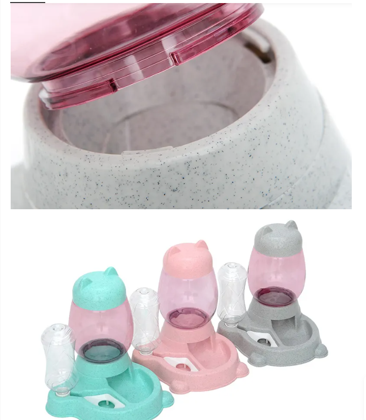 Automatic Food Dispenser For Cats - Kitten Feeding Station In Cute Cat Design