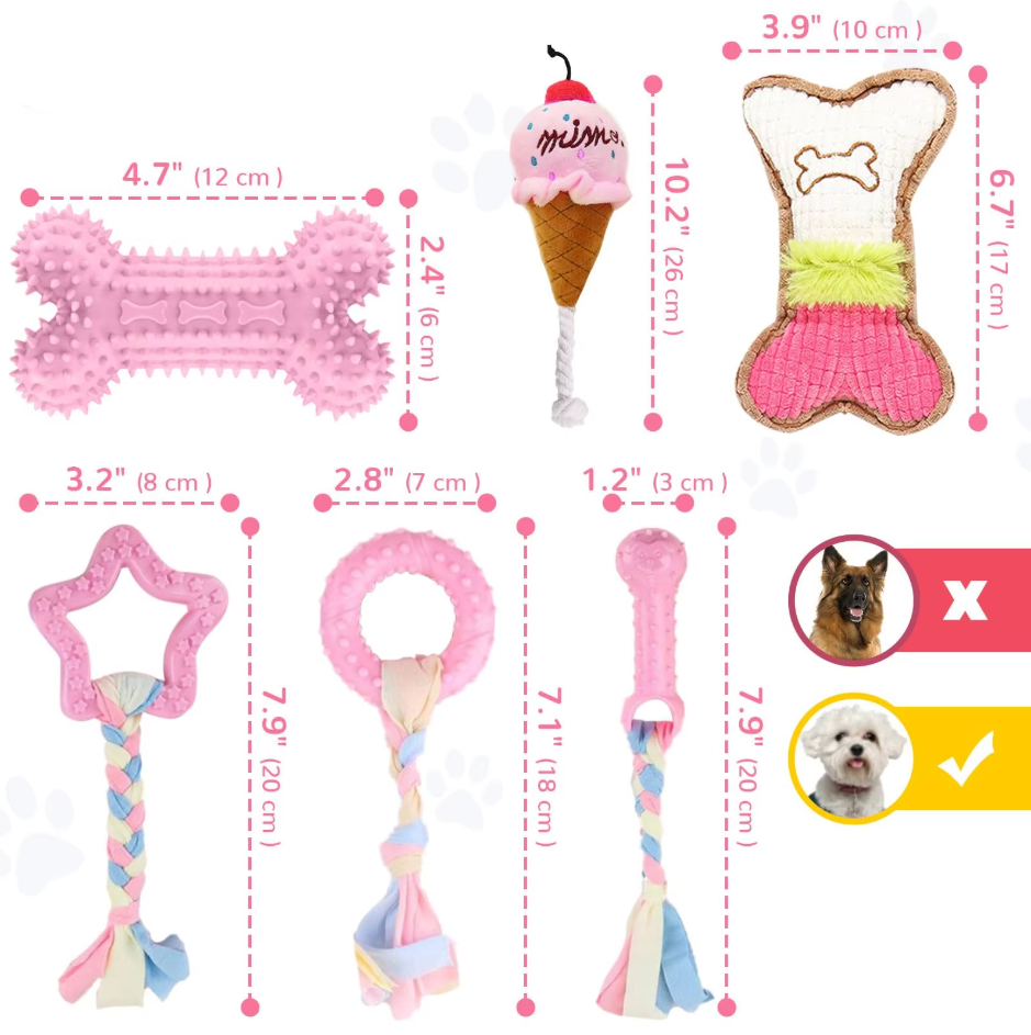 Puppy Toy Set - Bite - Resistant Plush Chew Toys For Dogs
