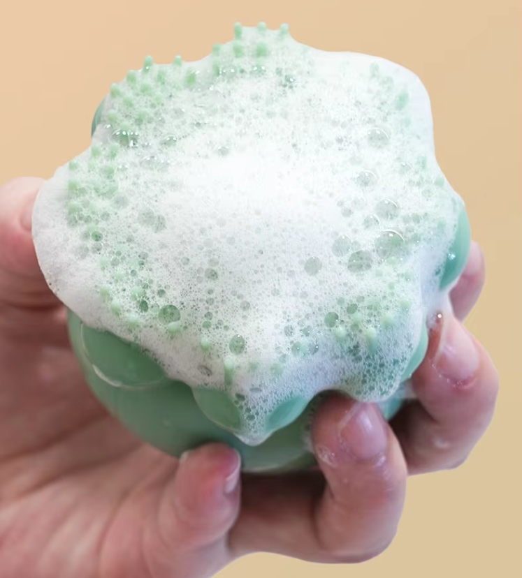 Silicone Pet Brush With Foam Dispenser - Efficient Coat Care For Dogs And Cats