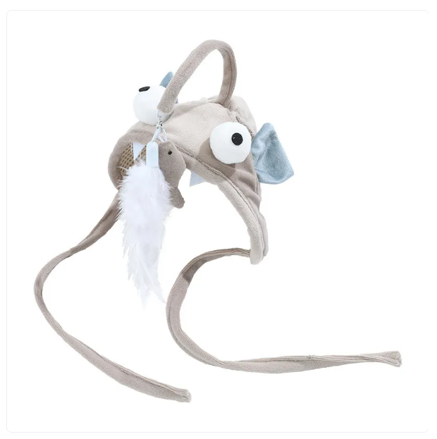 Cat Hat With Pendant - Funny Animal Costume For Cats With Toy