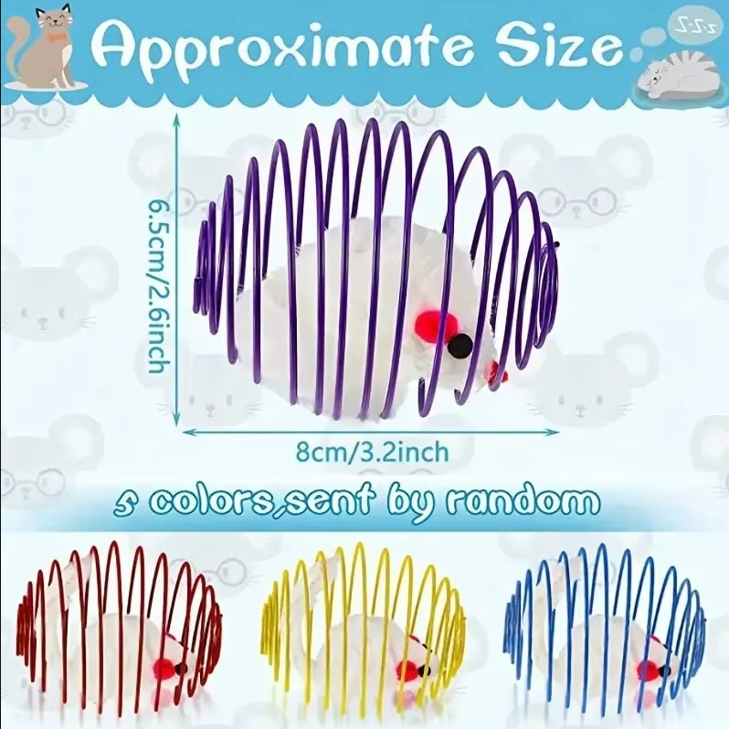 Mice In Spiral Cage - Prey Game For Cats