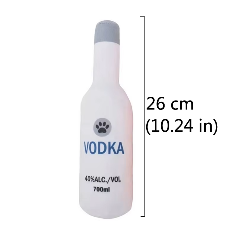 Plush Bottle Dog Toy - Fun Teething Toy In Drink Design