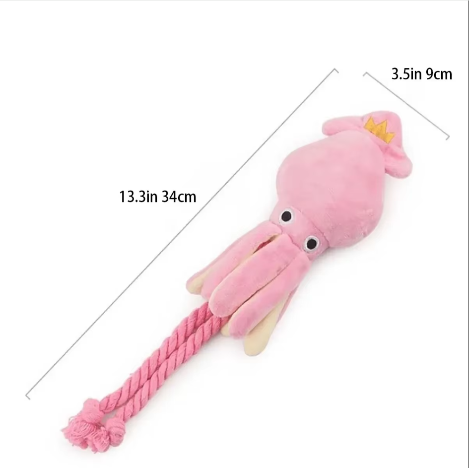 Plush Squid - Interactive Chew Toy For Dogs