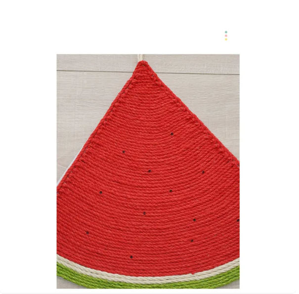 Cat Scratching Mat In Fruit Shape - Watermelon And Carrot Design