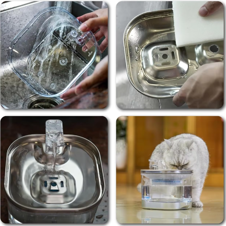 Automatic Drinking Fountain For Cats And Dogs - Quiet Water Dispenser With Filter