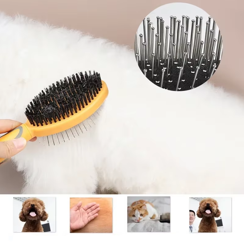 Double - Sided Pet Brush - Gentle Effective Coat Care For Dogs Cats