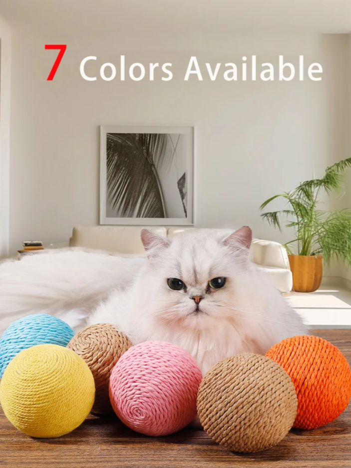 Natural Sisal Ball - Scratch And Play Ball For Cats