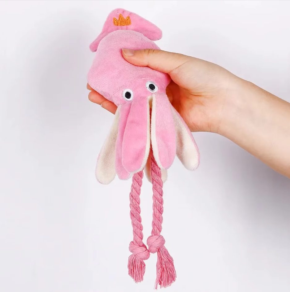 Plush Squid - Interactive Chew Toy For Dogs