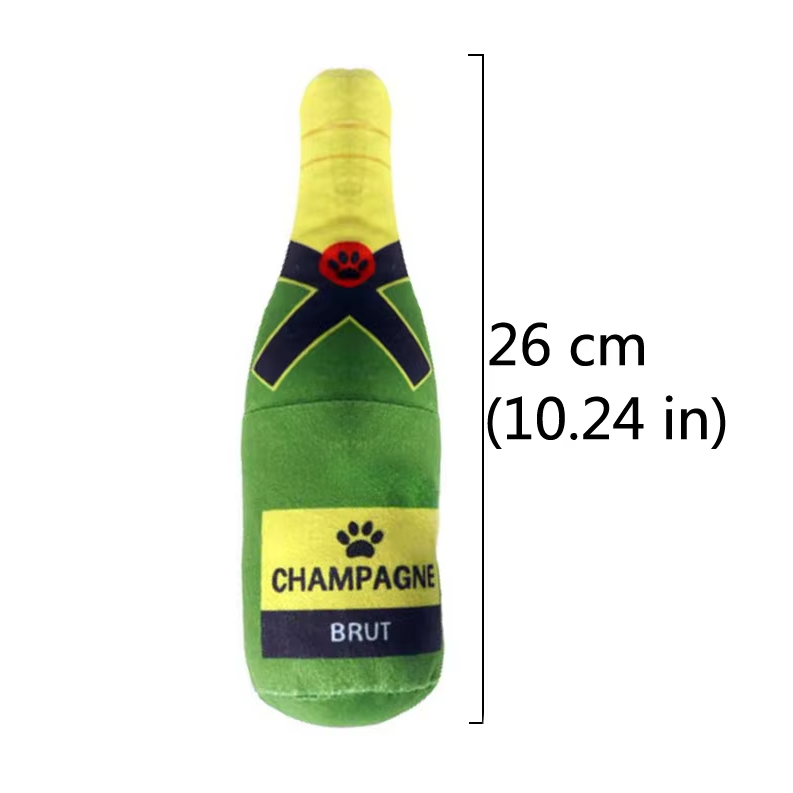 Plush Bottle Dog Toy - Fun Teething Toy In Drink Design