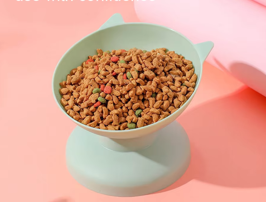 Cat Bowl With 15-degree Incline To Protect The Cervical Spine