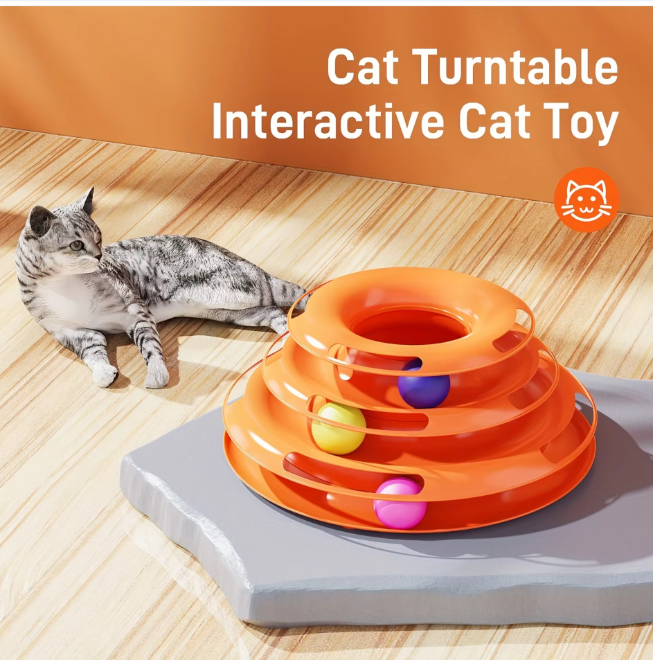Play Tower With Balls - 3 - Stage Cat Toy