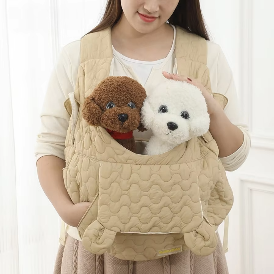 Pet Carrier Waistcoat - Comfortable Stylish Dog and Cat Rucksack for Travelling