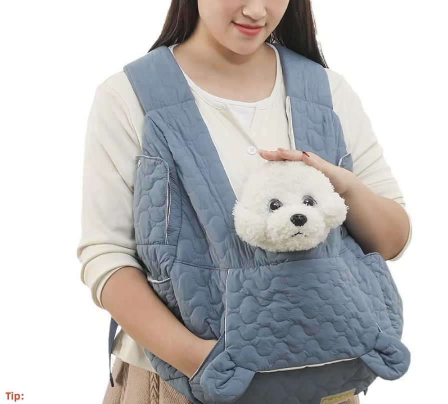 Pet Carrier Waistcoat - Comfortable Stylish Dog and Cat Rucksack for Travelling