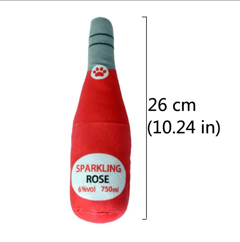 Plush Bottle Dog Toy - Fun Teething Toy In Drink Design