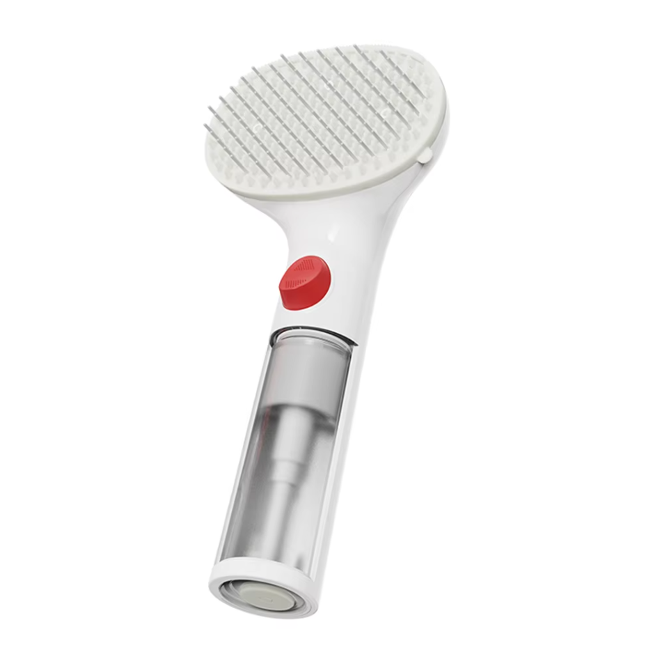 Dry Foam Brush for Pets with Integrated Cleaning Dispenser